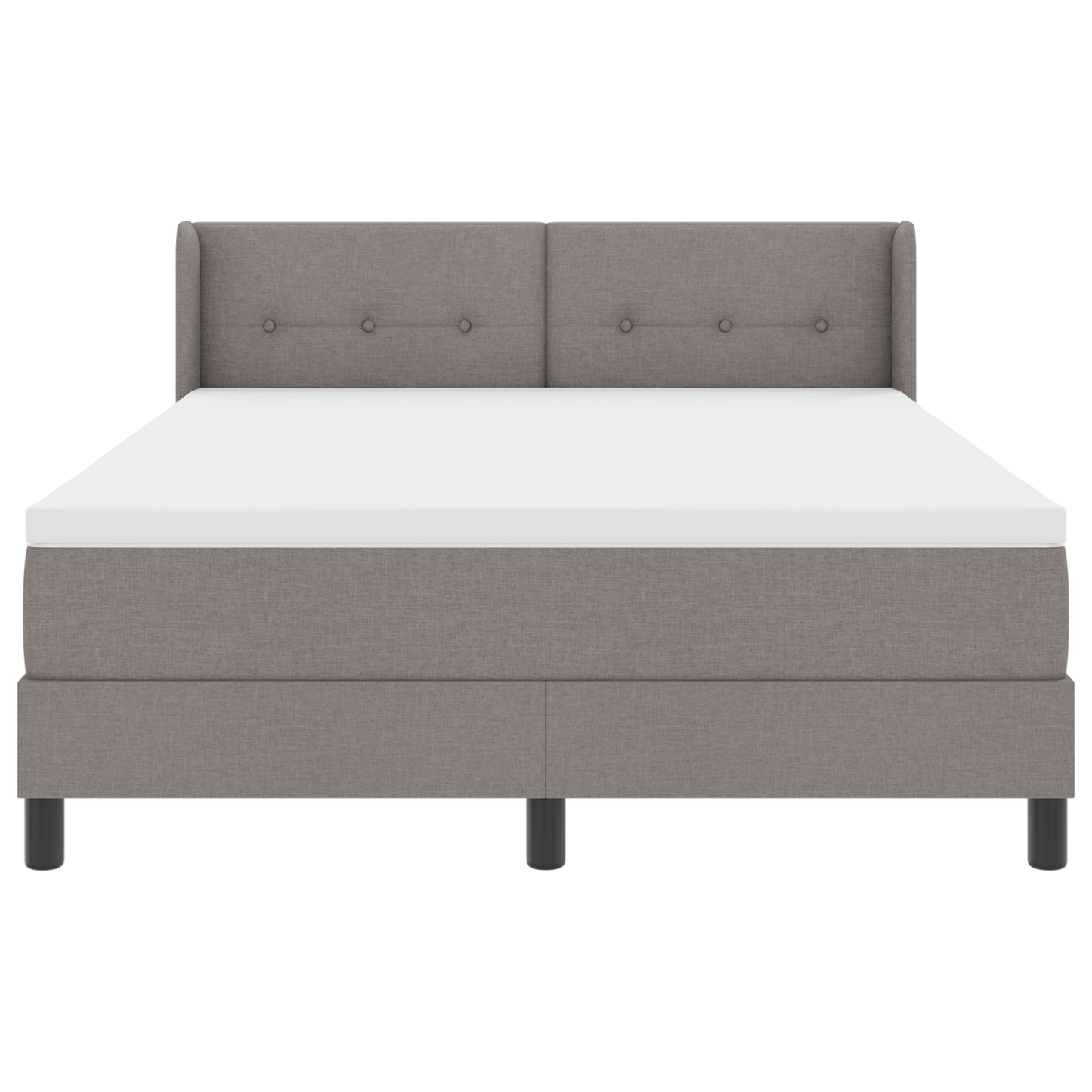 Boxspringbed met matras stof taupe 160x200 cm