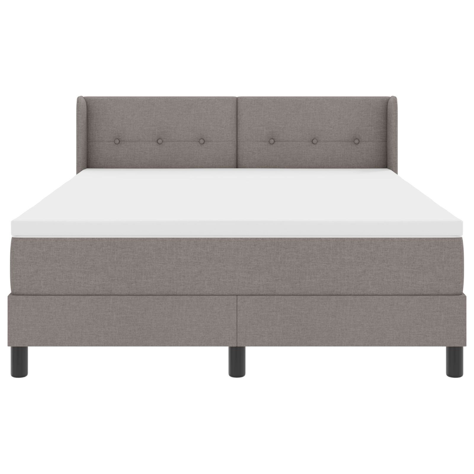 Boxspringbed met matras stof taupe 160x200 cm