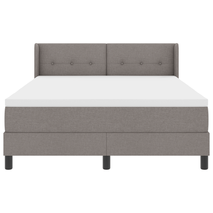 Boxspringbed met matras stof taupe 160x200 cm