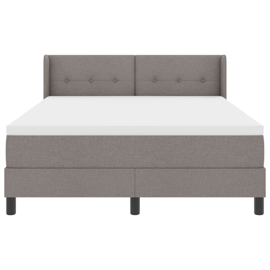 Boxspringbed met matras stof taupe 160x200 cm