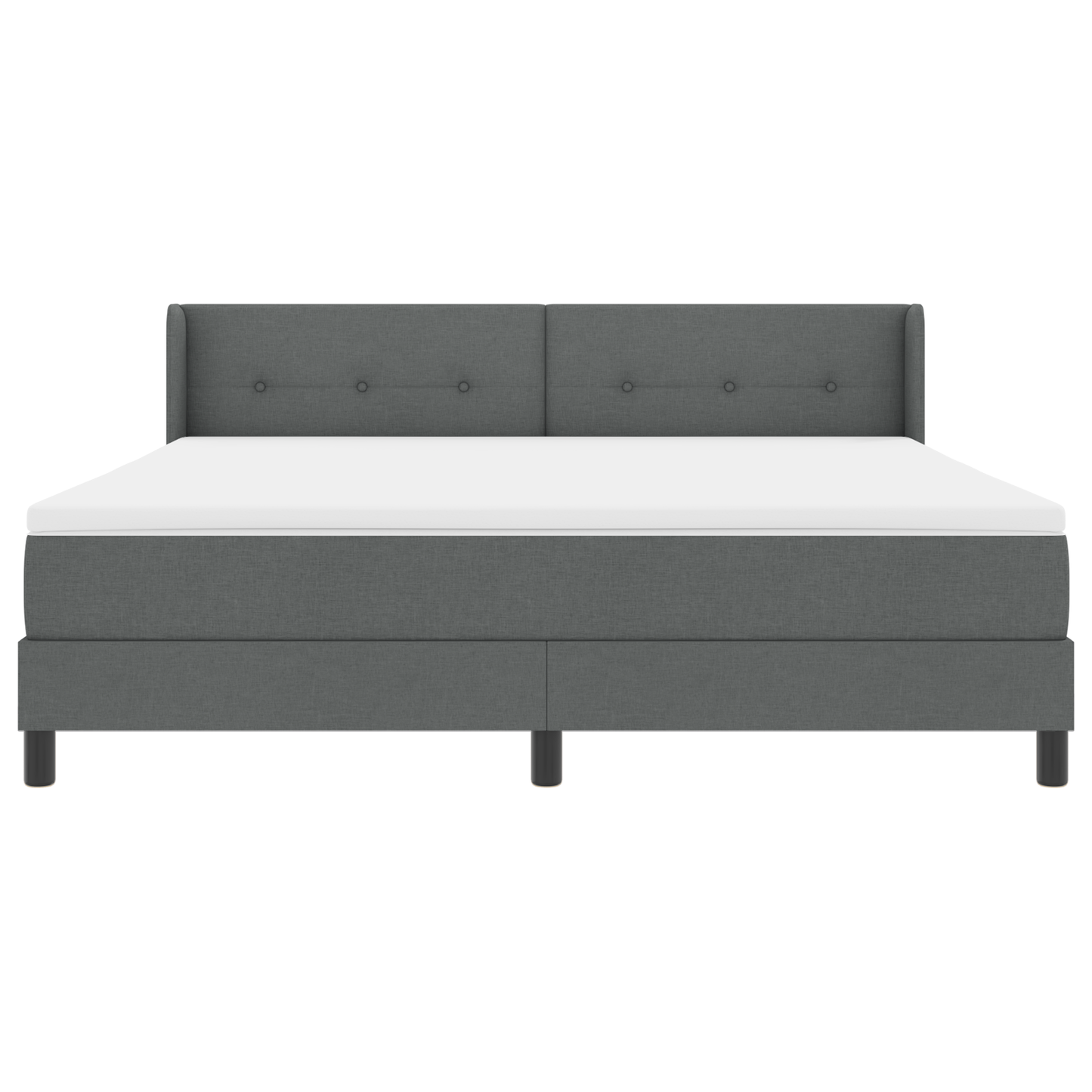 Boxspringbed met matras stof donkergrijs 180x200 cm