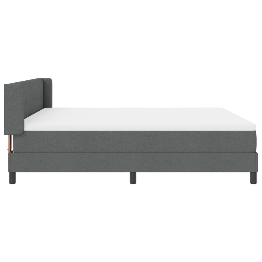 Boxspringbed met matras stof donkergrijs 180x200 cm