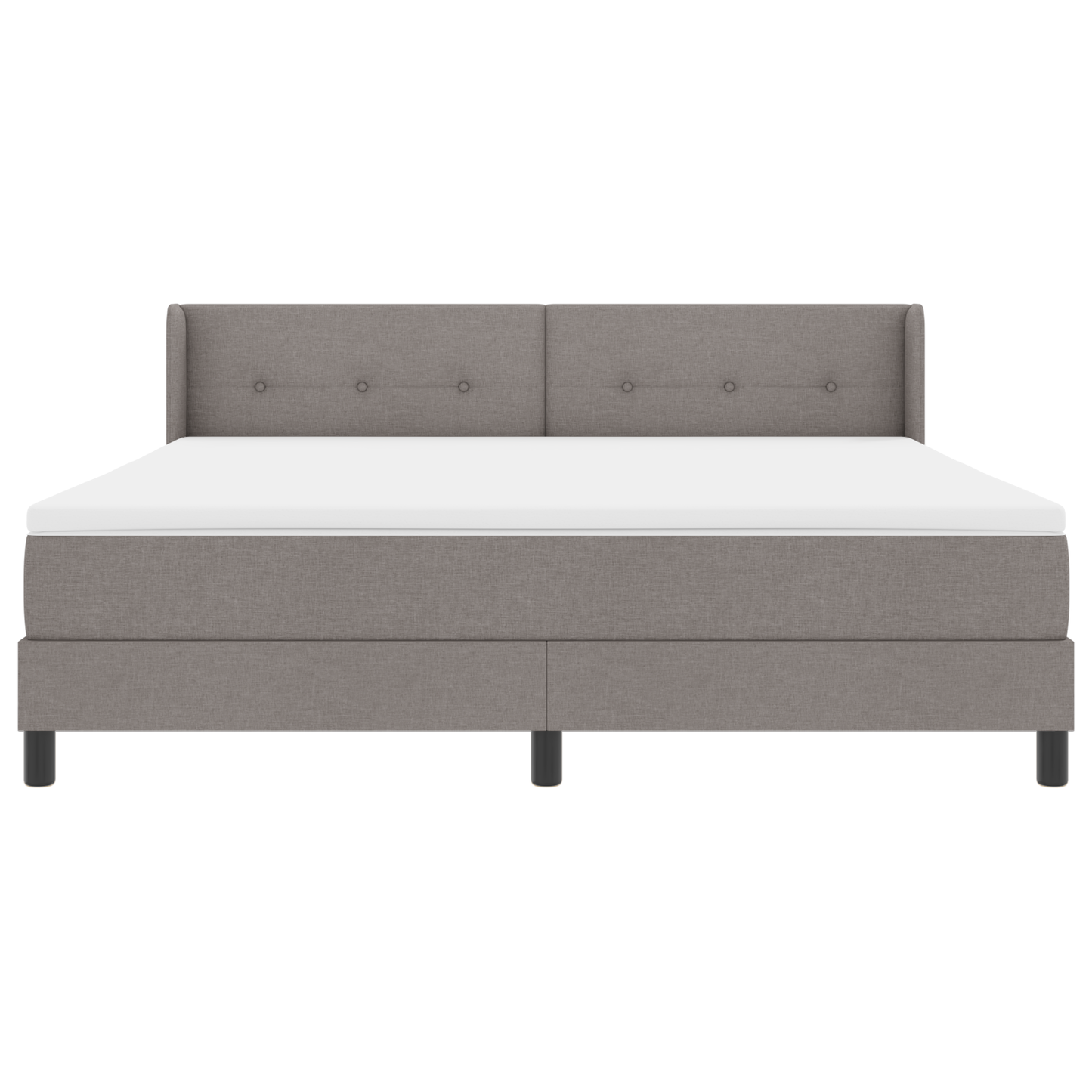 Boxspringbed met matras stof taupe 180x200 cm