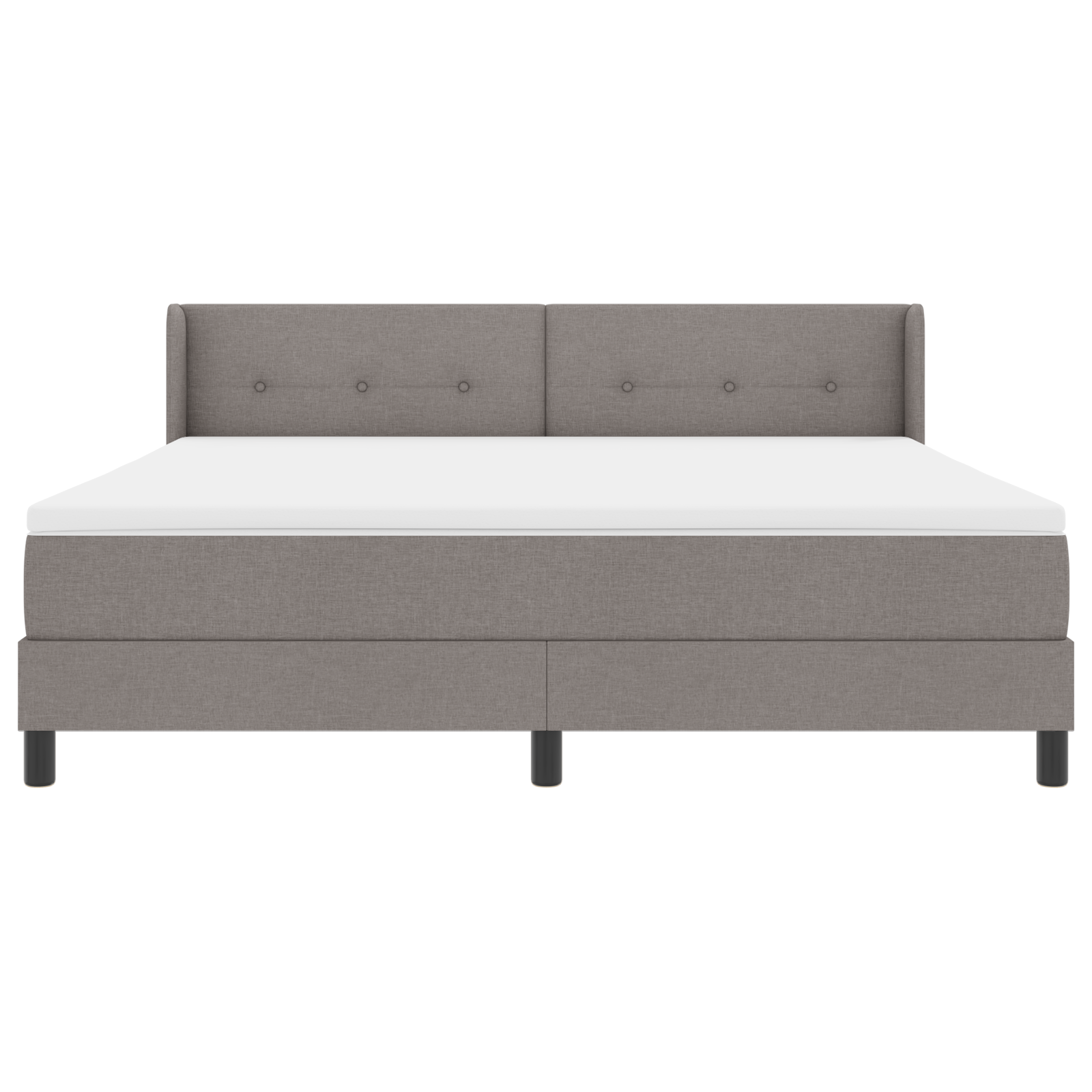Boxspringbed met matras stof taupe 180x200 cm