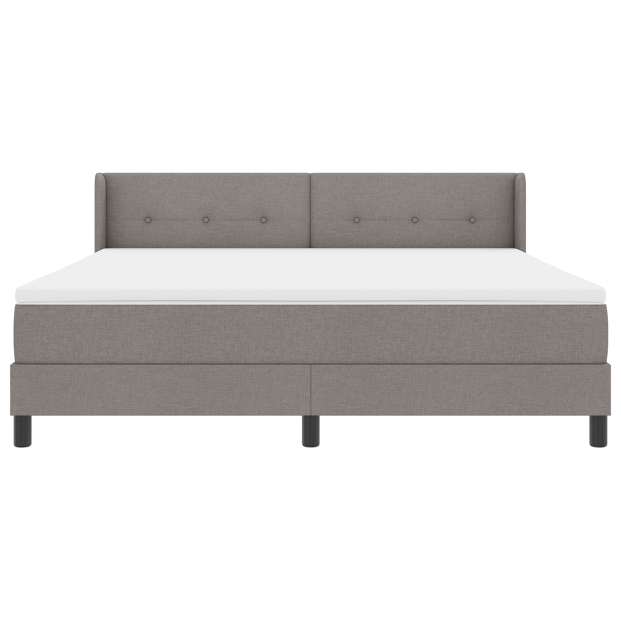 Boxspringbed met matras stof taupe 180x200 cm