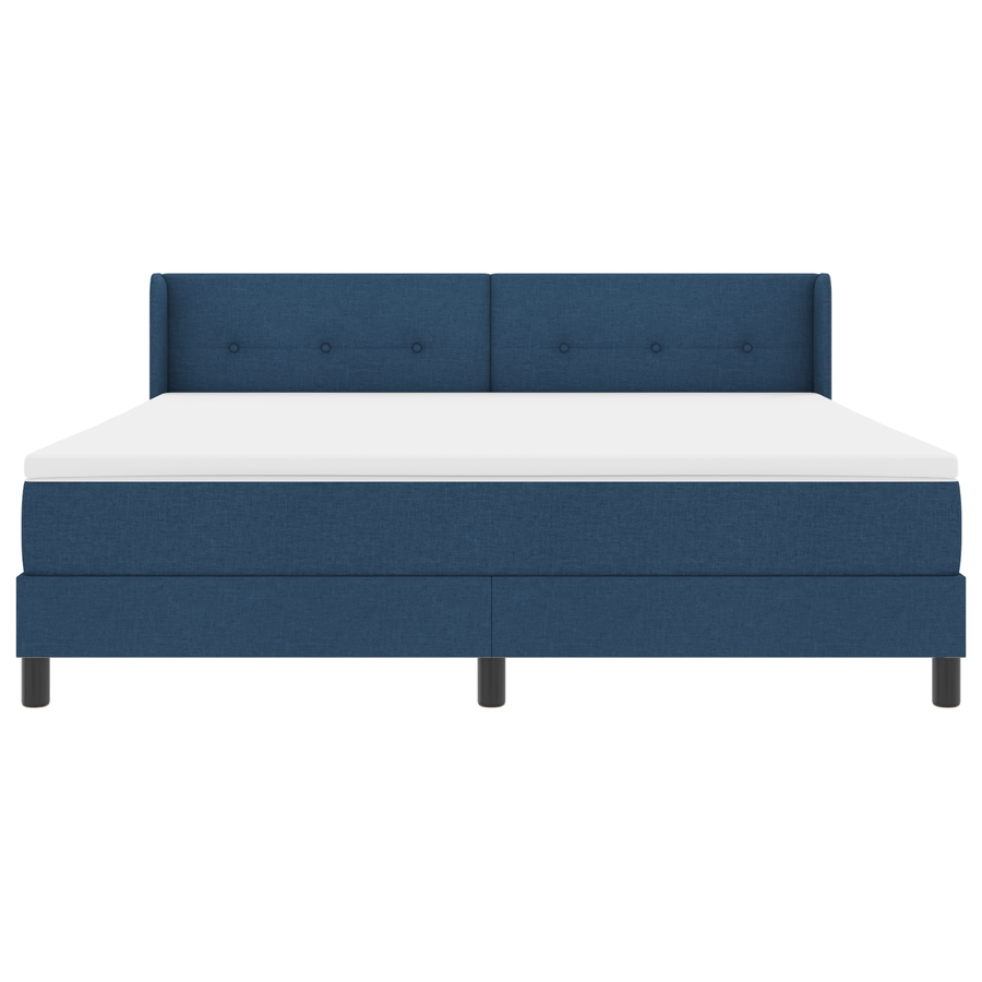 Boxspringbed met matras stof blauw 180x200 cm