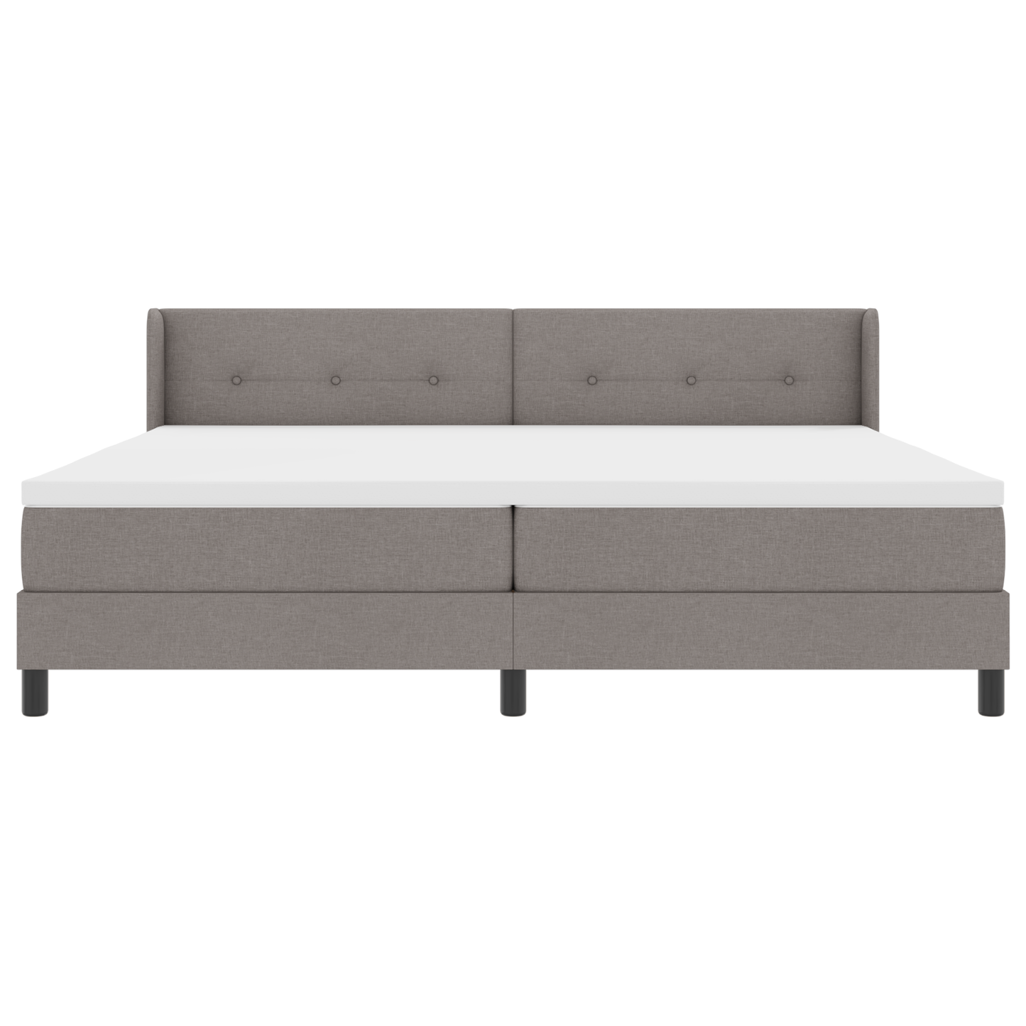 Boxspringbed met matras stof taupe 200x200 cm