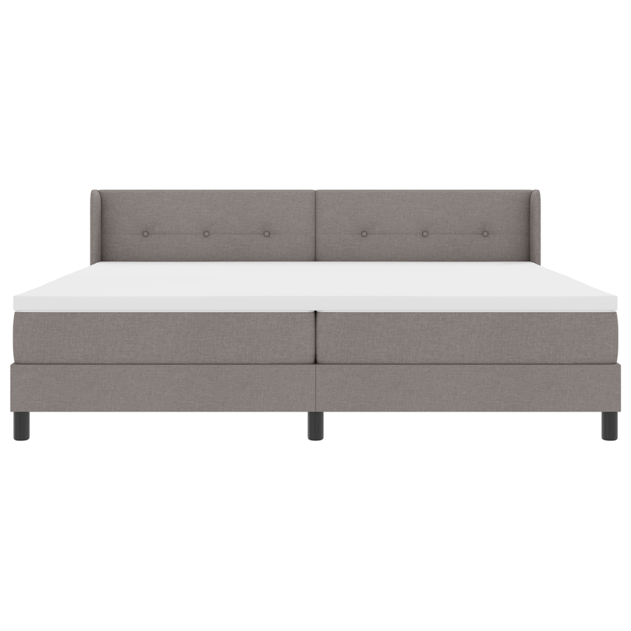 Boxspringbed met matras stof taupe 200x200 cm