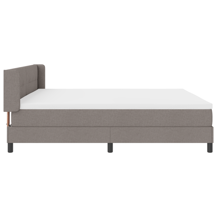 Boxspringbed met matras stof taupe 200x200 cm