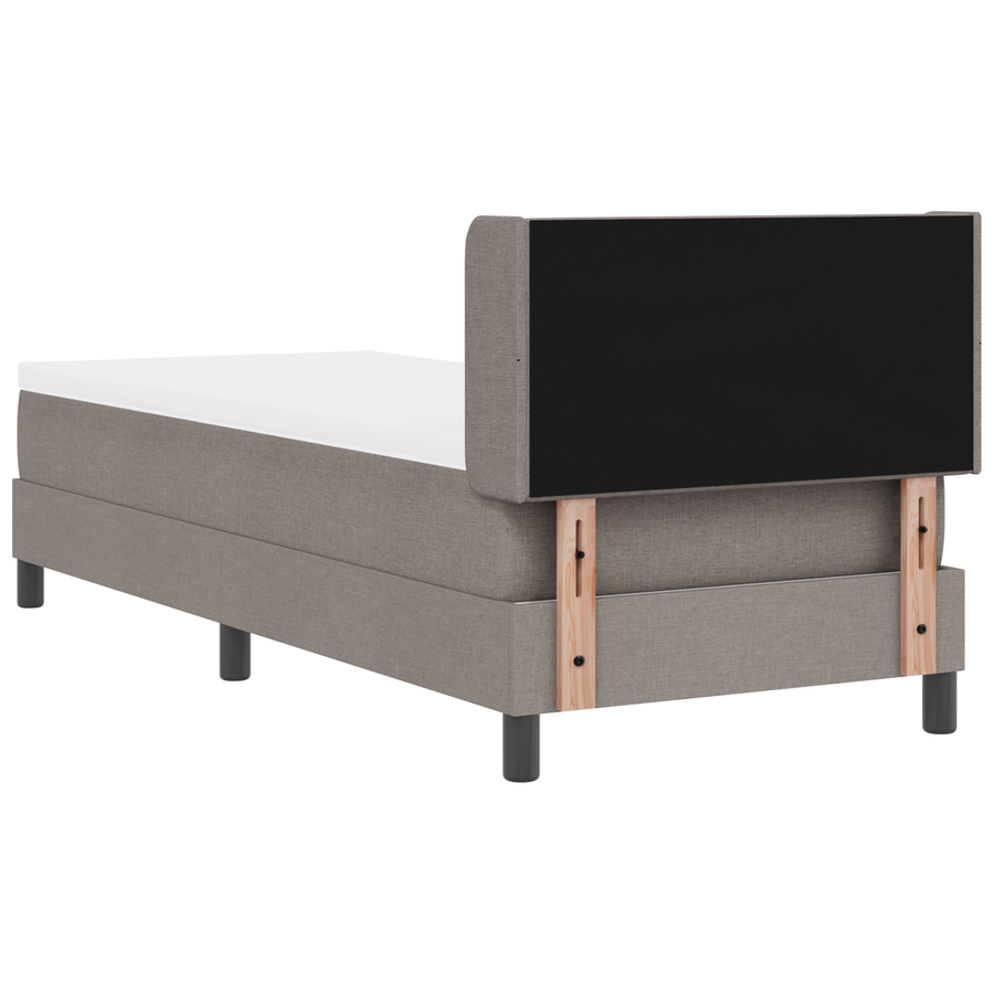 Boxspringbed met matras stof taupe 80x200 cm
