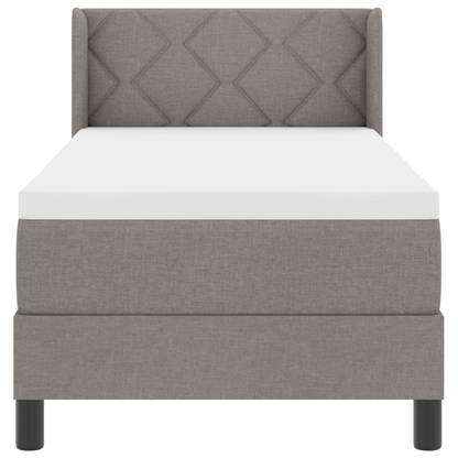 Boxspringbed met matras stof taupe 80x200 cm