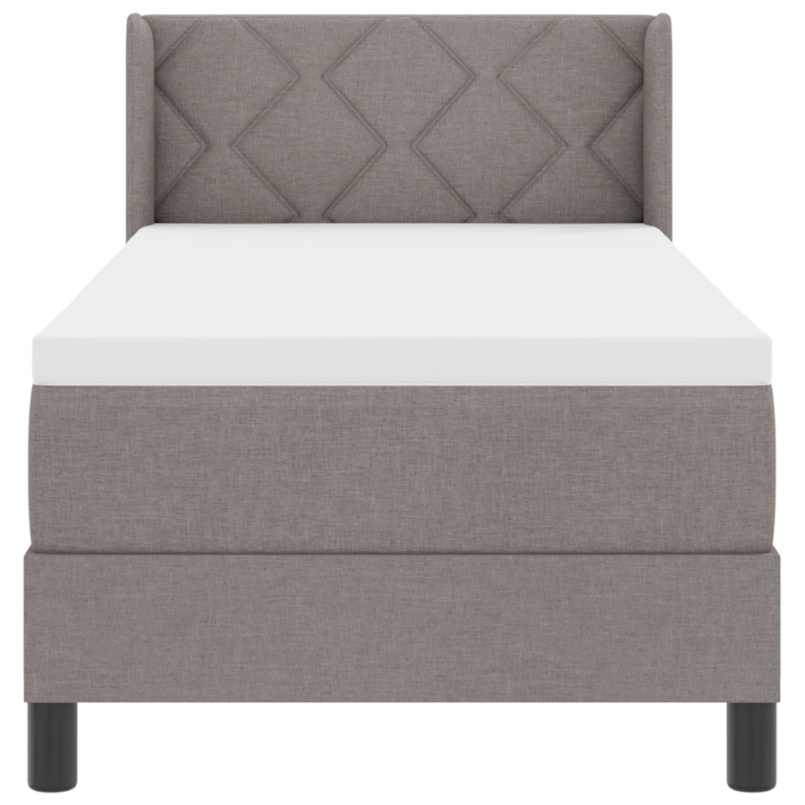 Boxspringbed met matras stof taupe 80x200 cm