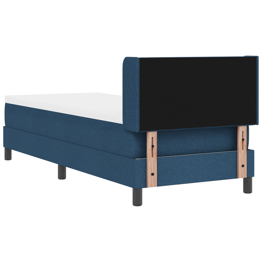 Boxspringbed met matras stof blauw 80x200 cm
