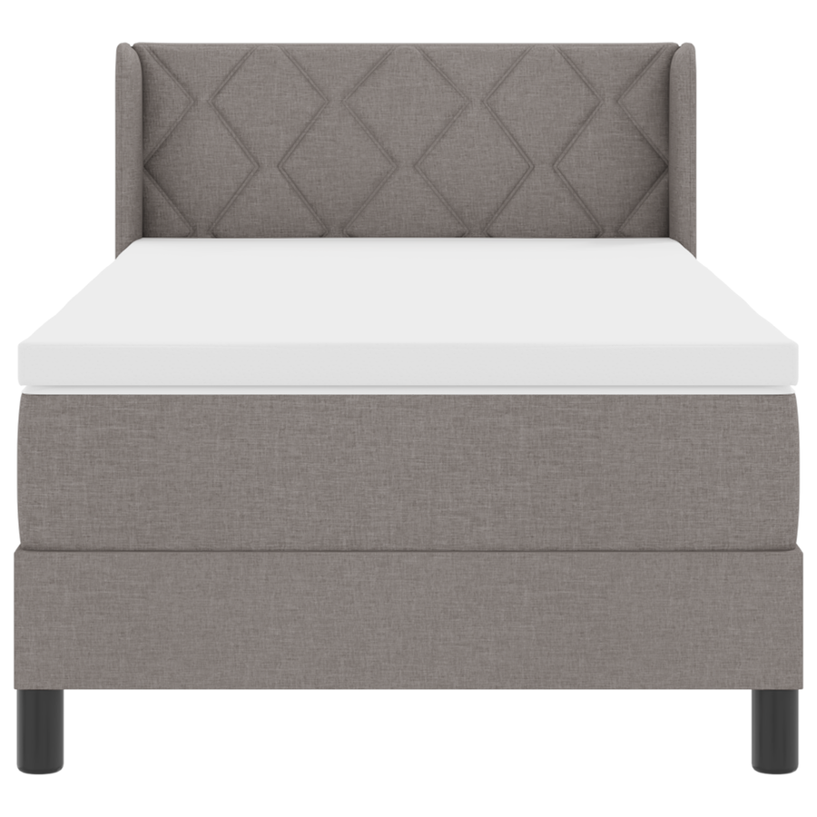 Boxspringbed met matras stof taupe 100x200 cm
