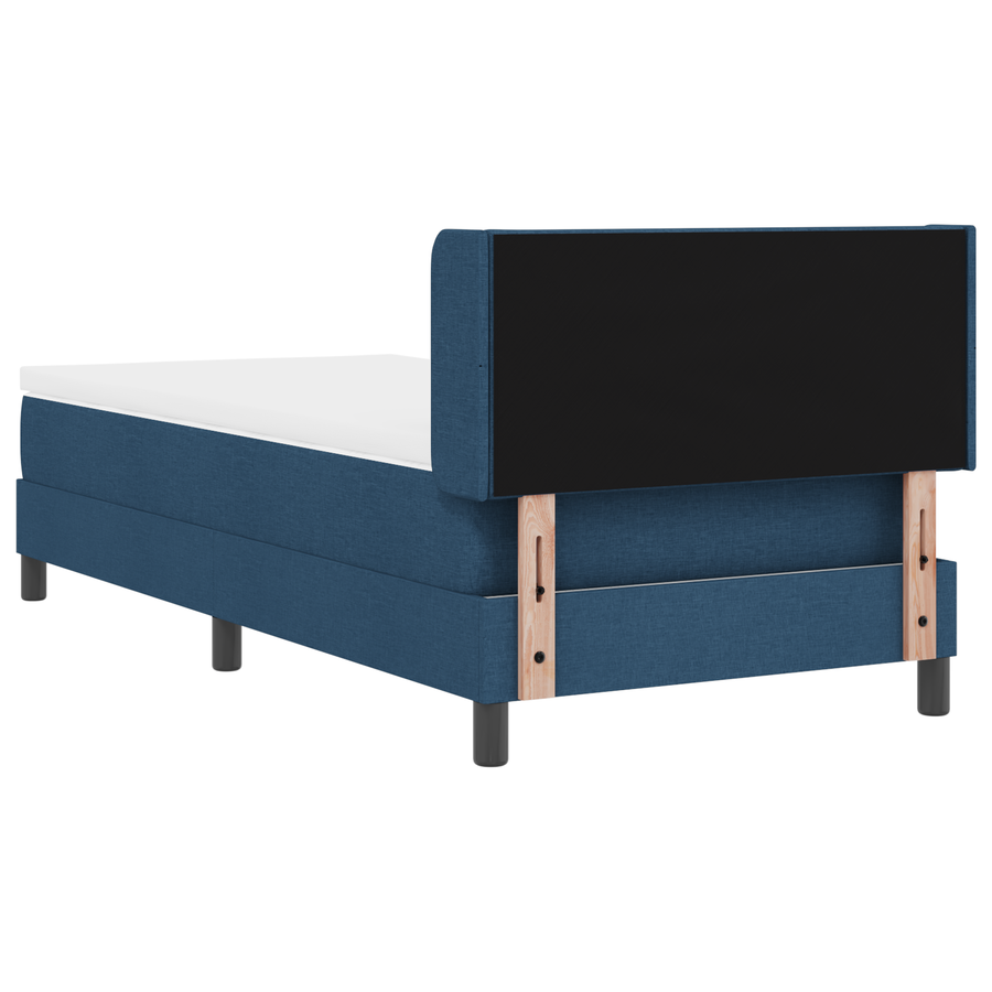 Boxspringbed met matras stof blauw 100x200 cm
