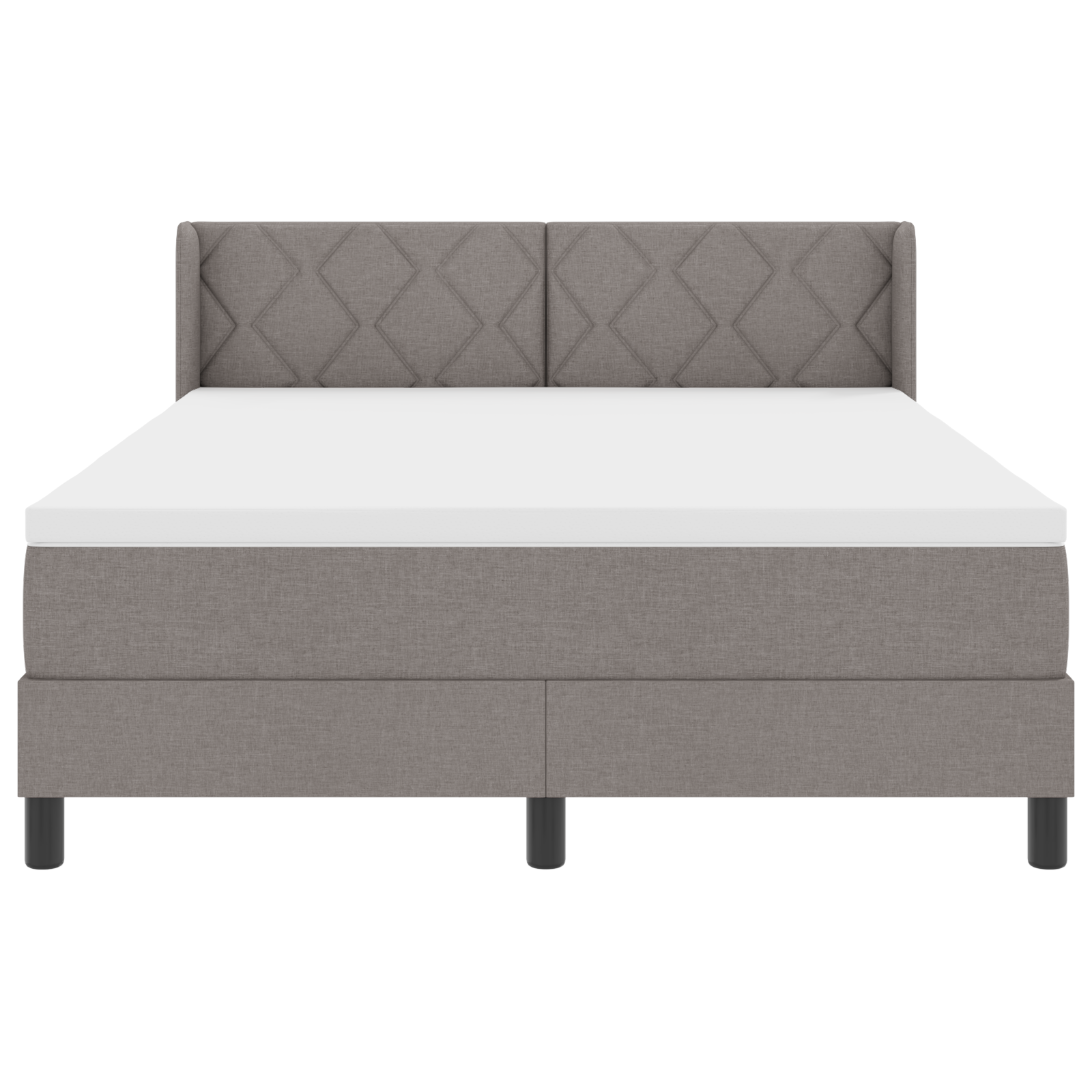 Boxspringbed met matras stof taupe 160x200 cm