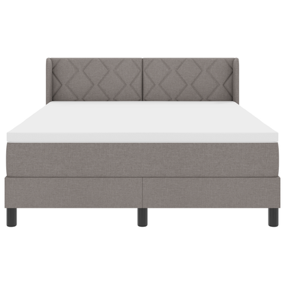 Boxspringbed met matras stof taupe 160x200 cm