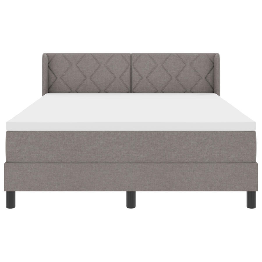 Boxspringbed met matras stof taupe 160x200 cm