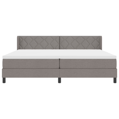 Boxspringbed met matras stof taupe 200x200 cm