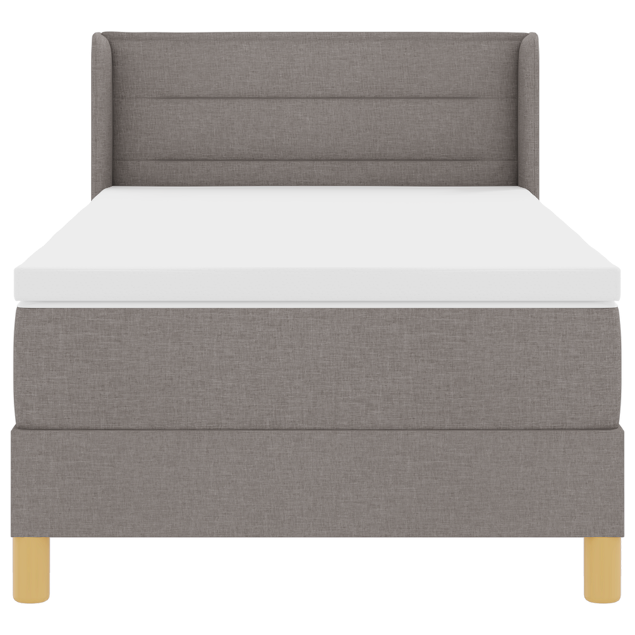 Boxspringbed met matras stof taupe 80x200 cm