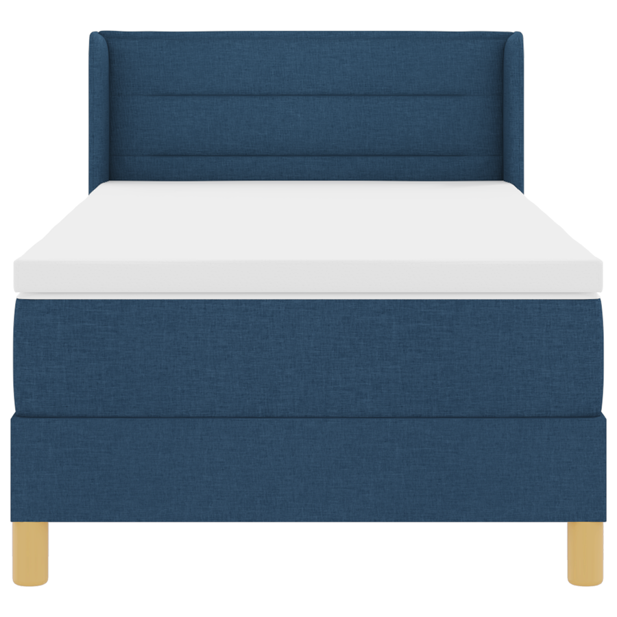 Boxspringbed met matras stof blauw 100x200 cm