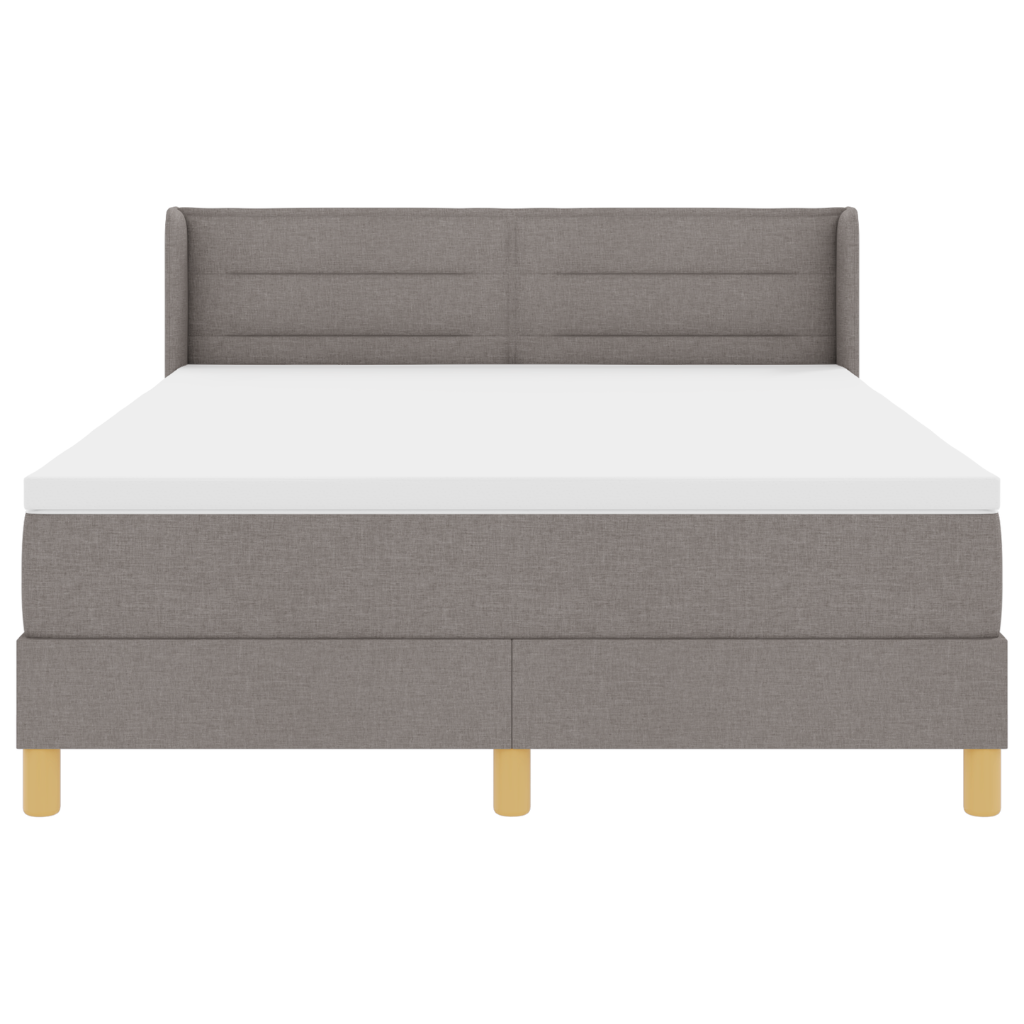 Boxspringbed met matras stof taupe 140x190 cm
