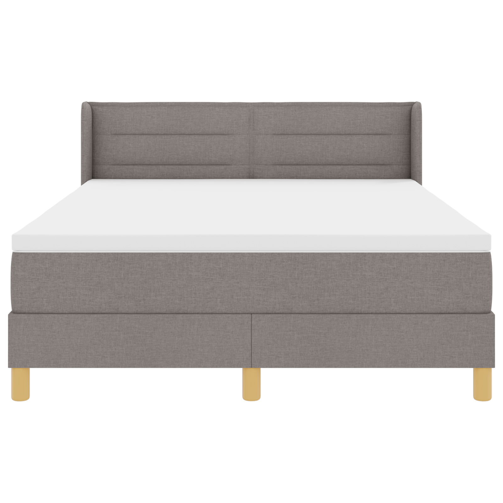 Boxspringbed met matras stof taupe 140x190 cm