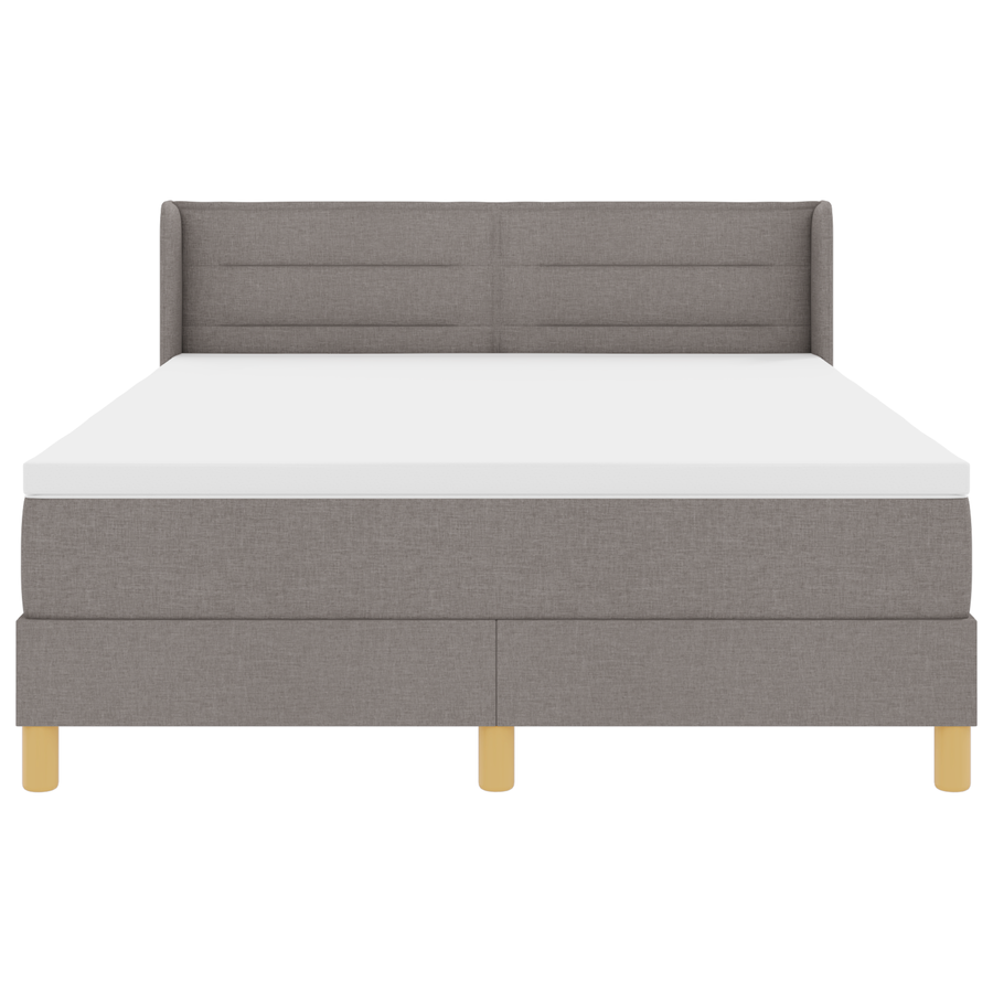 Boxspringbed met matras stof taupe 140x190 cm