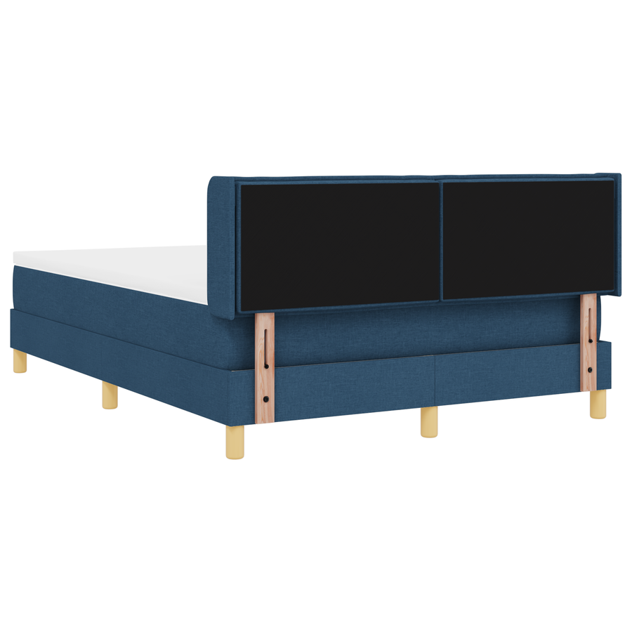 Boxspringbed met matras stof blauw 140x200 cm