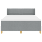 Box spring bed with mattress Light grey 200 x 160 cm Polyester