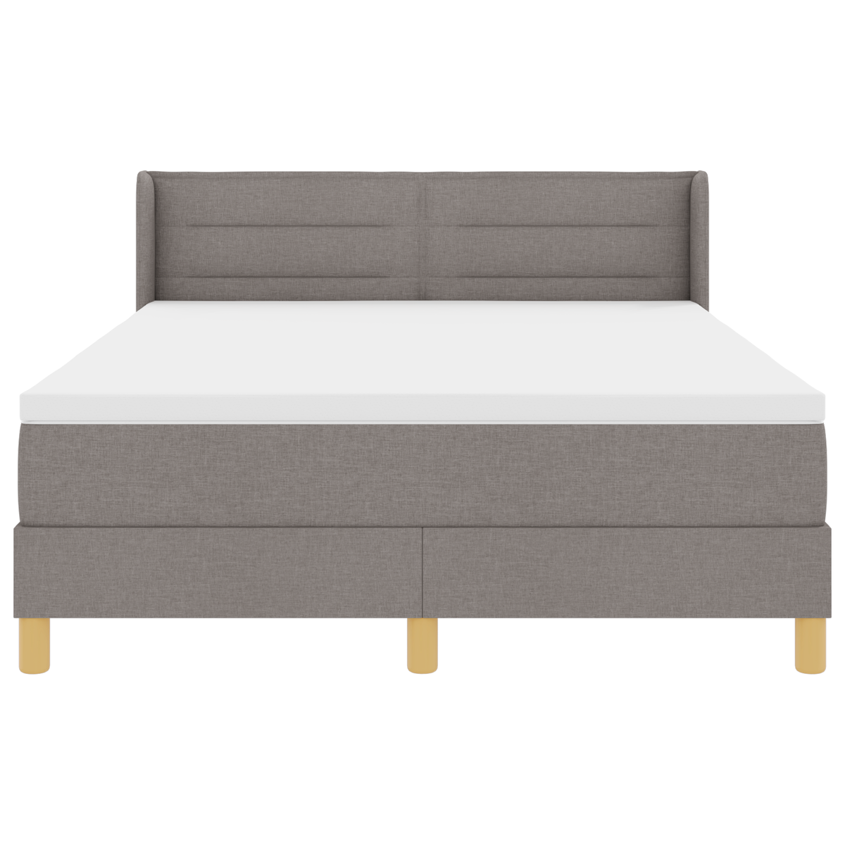Boxspringbed met matras stof taupe 160x200 cm
