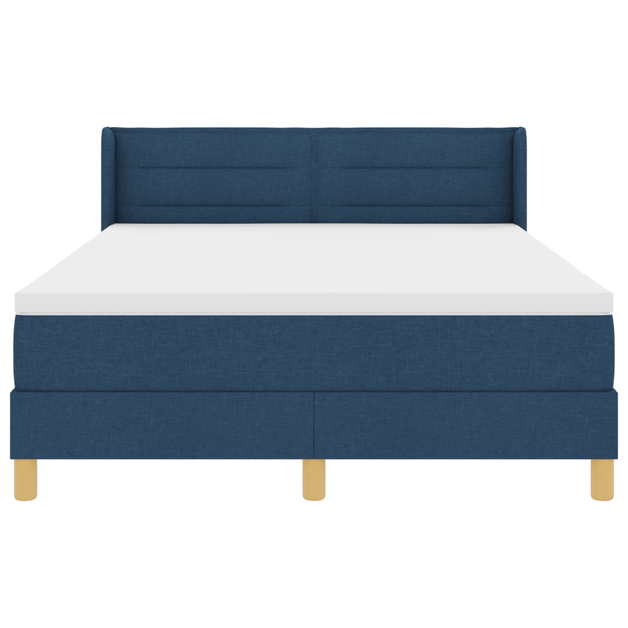 Boxspringbed met matras stof blauw 160x200 cm