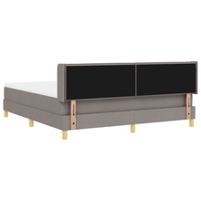 Boxspringbed met matras stof taupe 180x200 cm