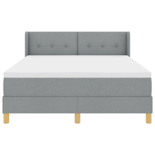Boxspringbed met matras stof lichtgrijs 140x190 cm