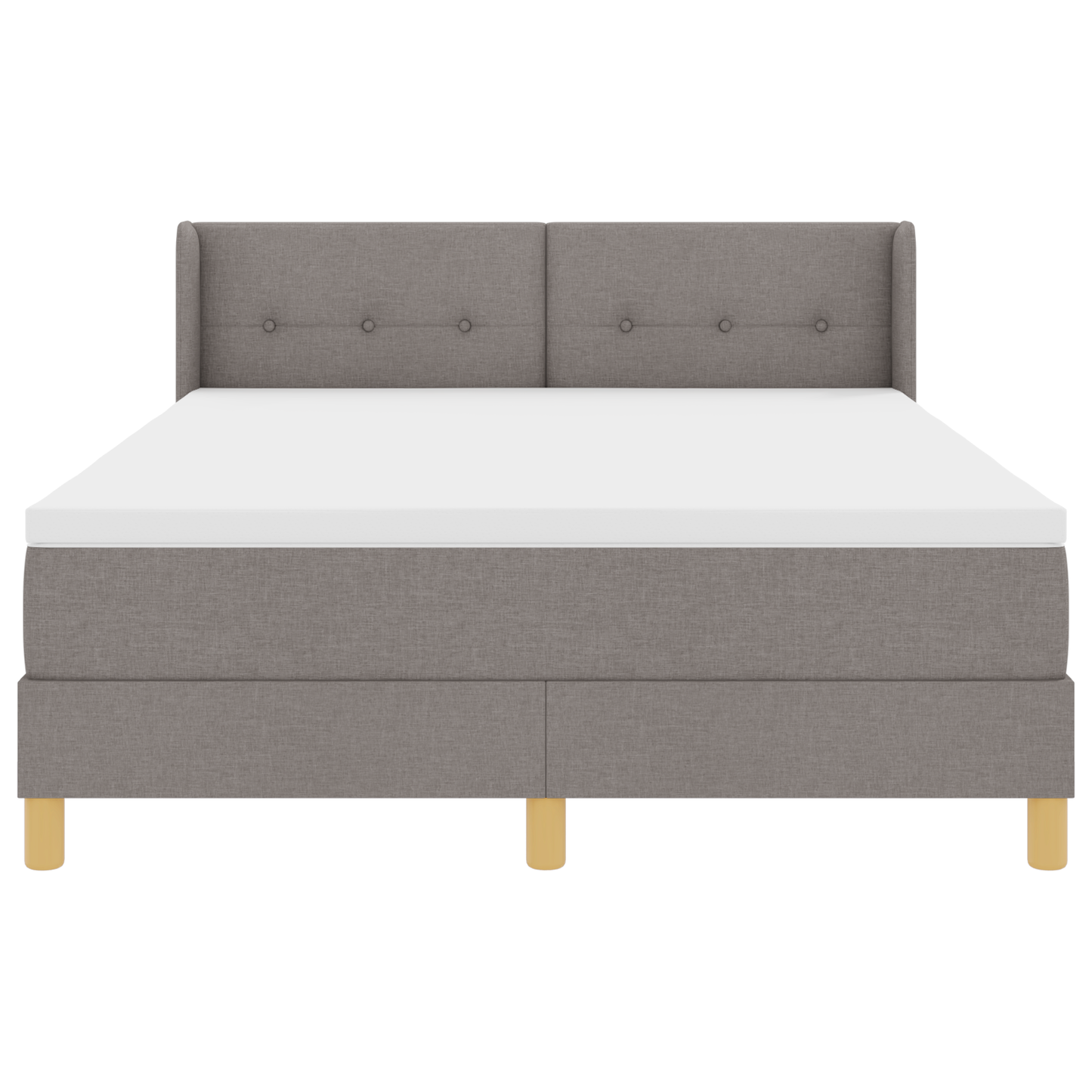 Boxspringbed met matras stof taupe 140x190 cm