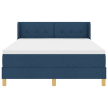 Boxspringbed met matras stof blauw 140x190 cm