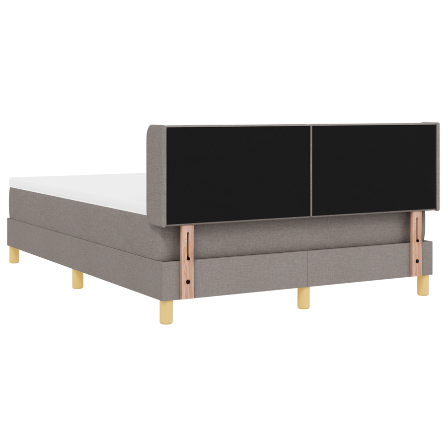 Boxspringbed met matras stof taupe 140x200 cm
