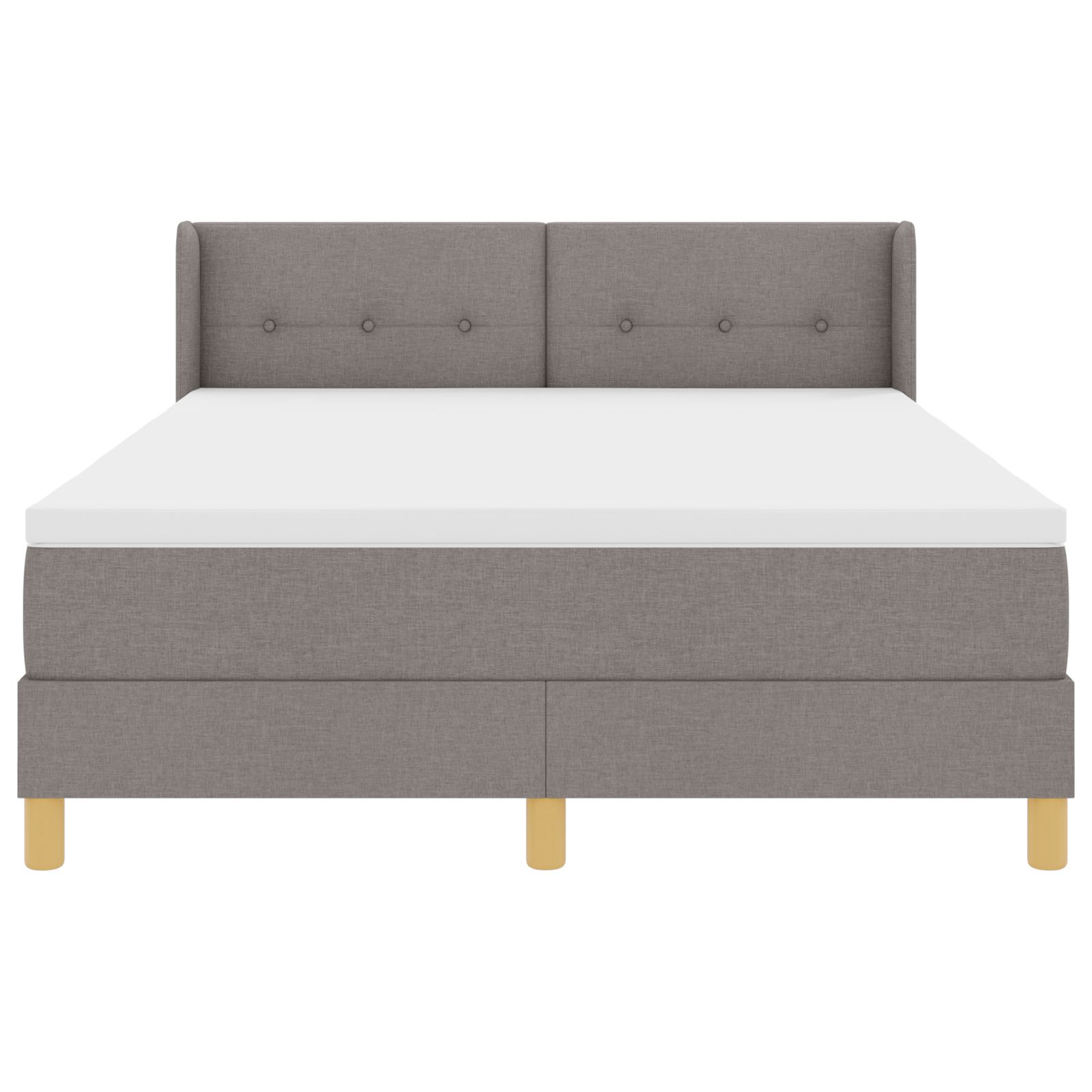 Boxspringbed met matras stof taupe 160x200 cm