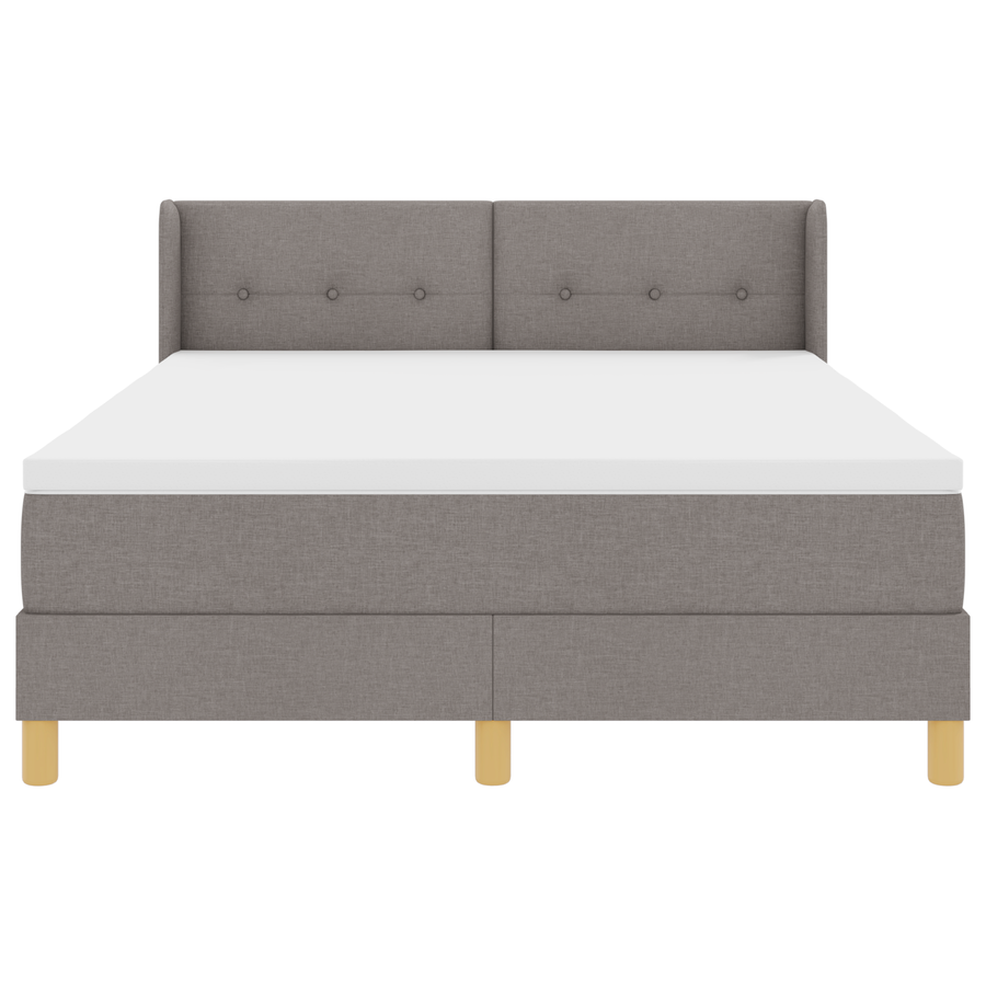 Boxspringbed met matras stof taupe 160x200 cm