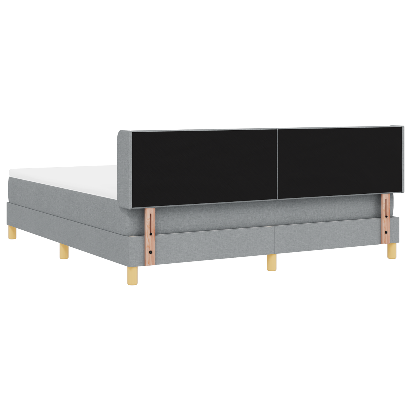 Boxspringbed met matras stof lichtgrijs 180x200 cm