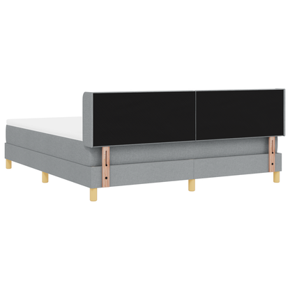 Boxspringbed met matras stof lichtgrijs 180x200 cm