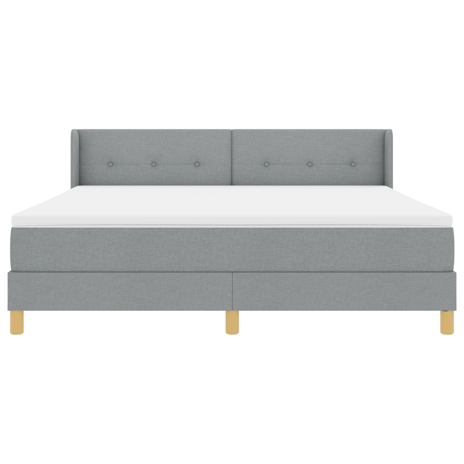 Boxspringbed met matras stof lichtgrijs 180x200 cm