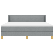 Boxspringbed met matras stof lichtgrijs 180x200 cm