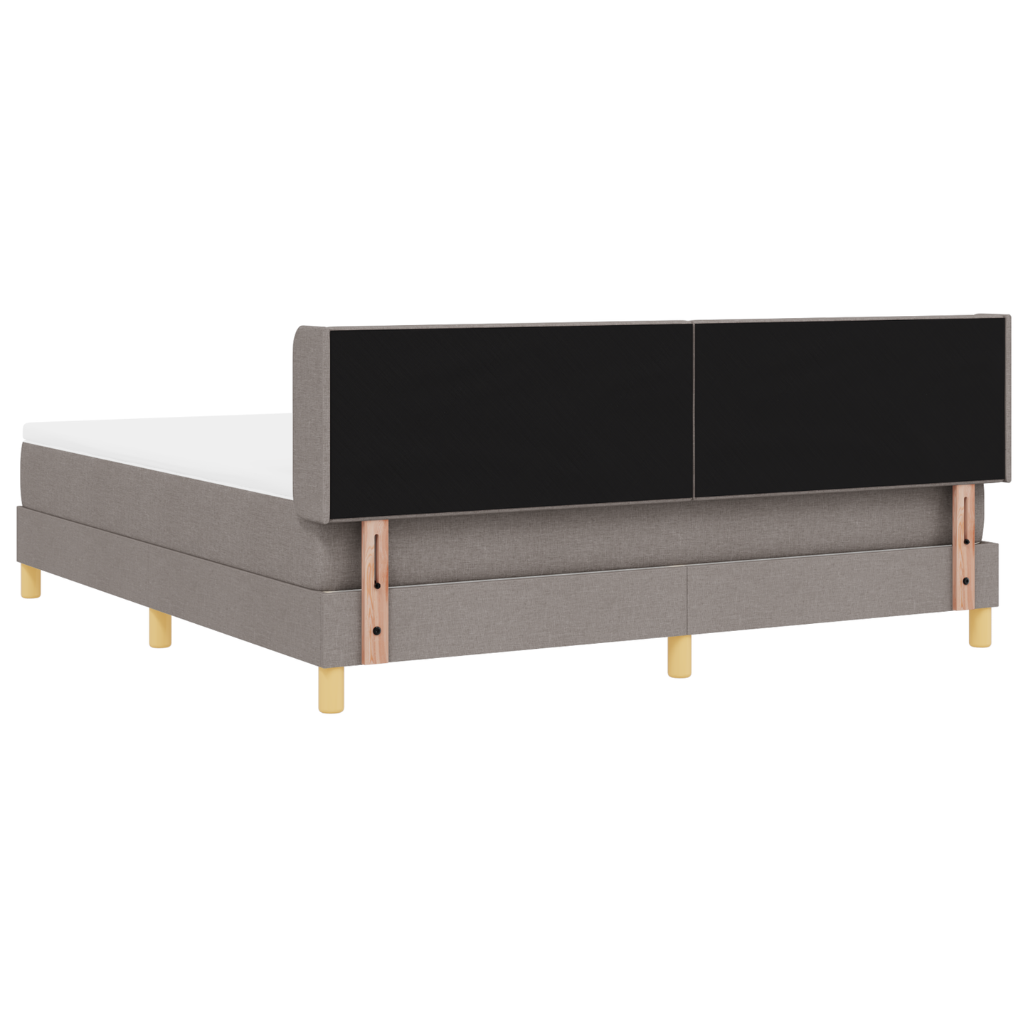 Boxspringbed met matras stof taupe 180x200 cm