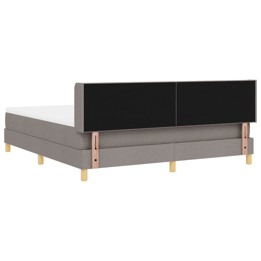 Boxspringbed met matras stof taupe 180x200 cm