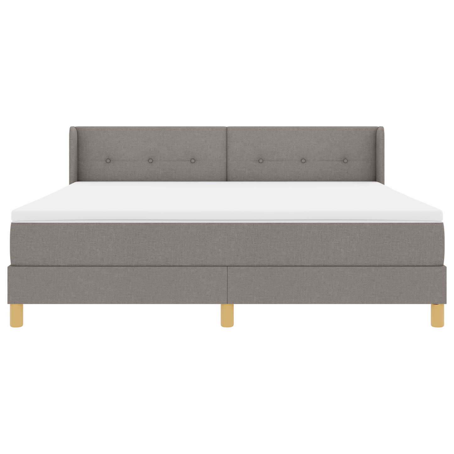 Boxspringbed met matras stof taupe 180x200 cm