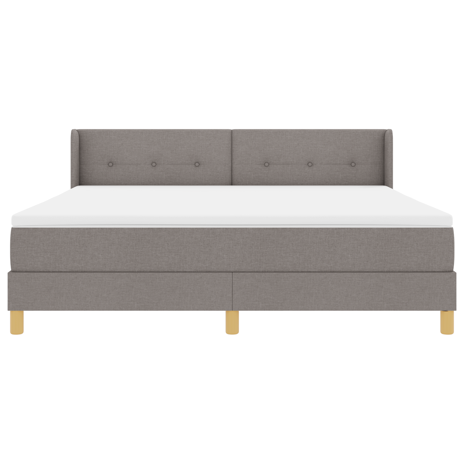Boxspringbed met matras stof taupe 180x200 cm