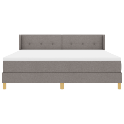 Boxspringbed met matras stof taupe 180x200 cm