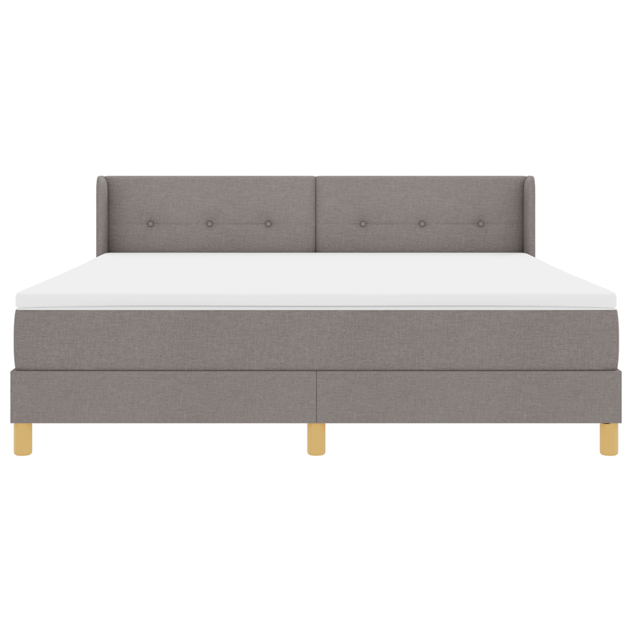 Boxspringbed met matras stof taupe 180x200 cm