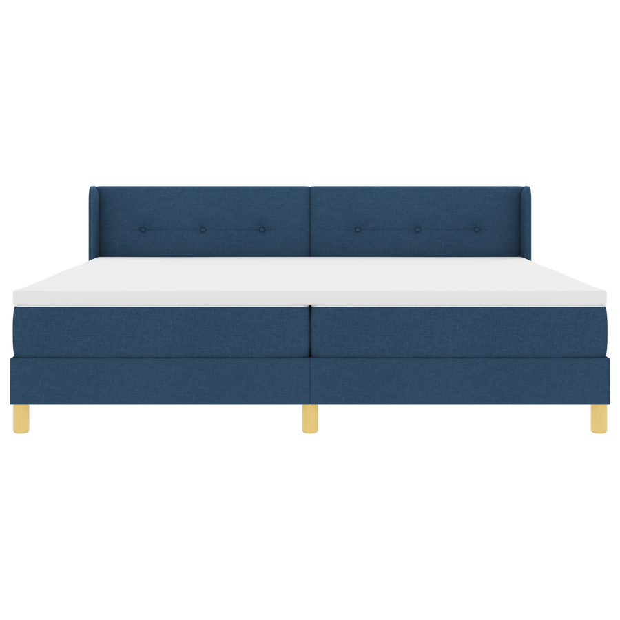 Boxspringbed met matras stof blauw 200x200 cm